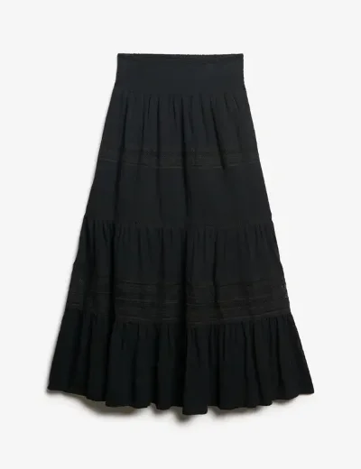 Superdry Womens Ibiza Maxi Skirt | Black
