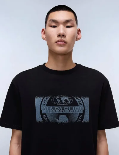 Napapijri Vanni Large Printed T-Shirt | Black