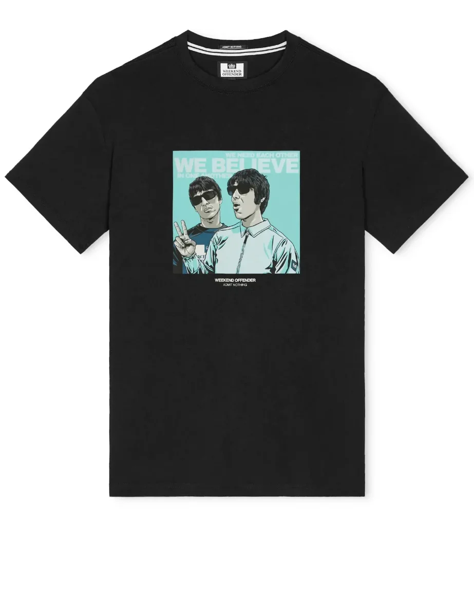 Weekend Offender Believe Graphic Logo T-Shirt | Black
