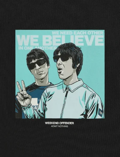 Weekend Offender Believe Graphic Logo T-Shirt | Black
