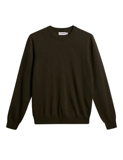 J.Lindeberg Keane Merino Crew Neck | Forest Green Melange