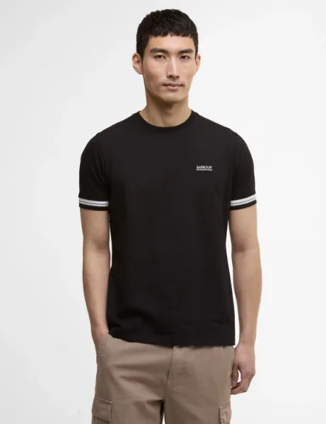 Barbour International Bruce Tipped T-Shirt | Black Barbour International Bruce Tipped T-Shirt | Black