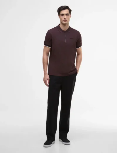 Barbour International Buxton Polo | Burgundy