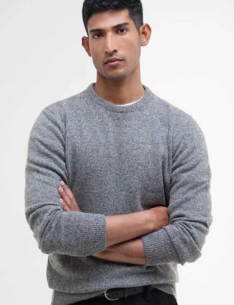 Barbour Essential Tisbury Crew Jumper | Grey Barbour Essential Tisbury Crew Jumper | Grey
