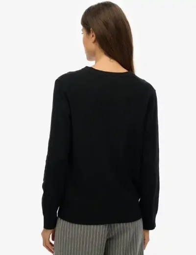 Superdry Classic V-Neck Jumper | Black