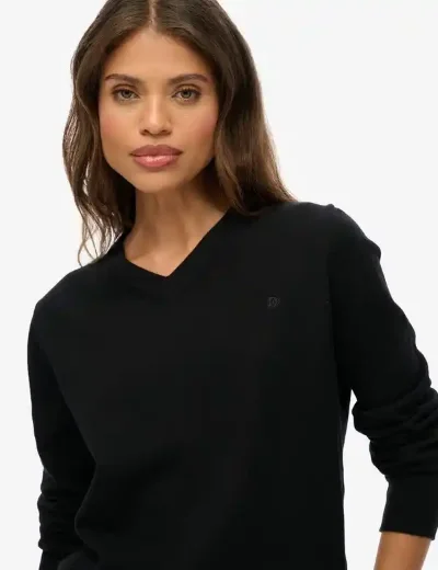 Superdry Classic V-Neck Jumper | Black