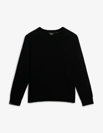 Superdry Classic V-Neck Jumper | Black