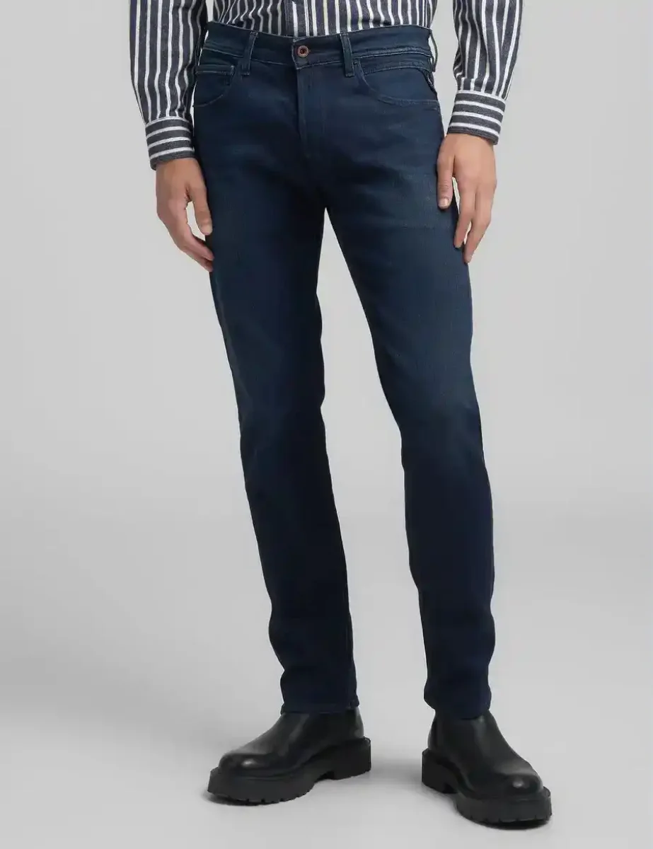 Replay Grover 879 980 Straight Fit Jean | Dark Blue