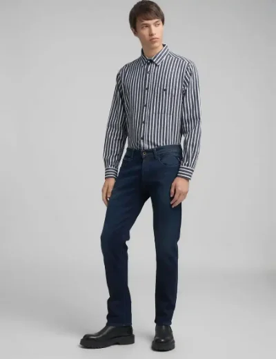 Replay Grover 879 980 Straight Fit Jean | Dark Blue