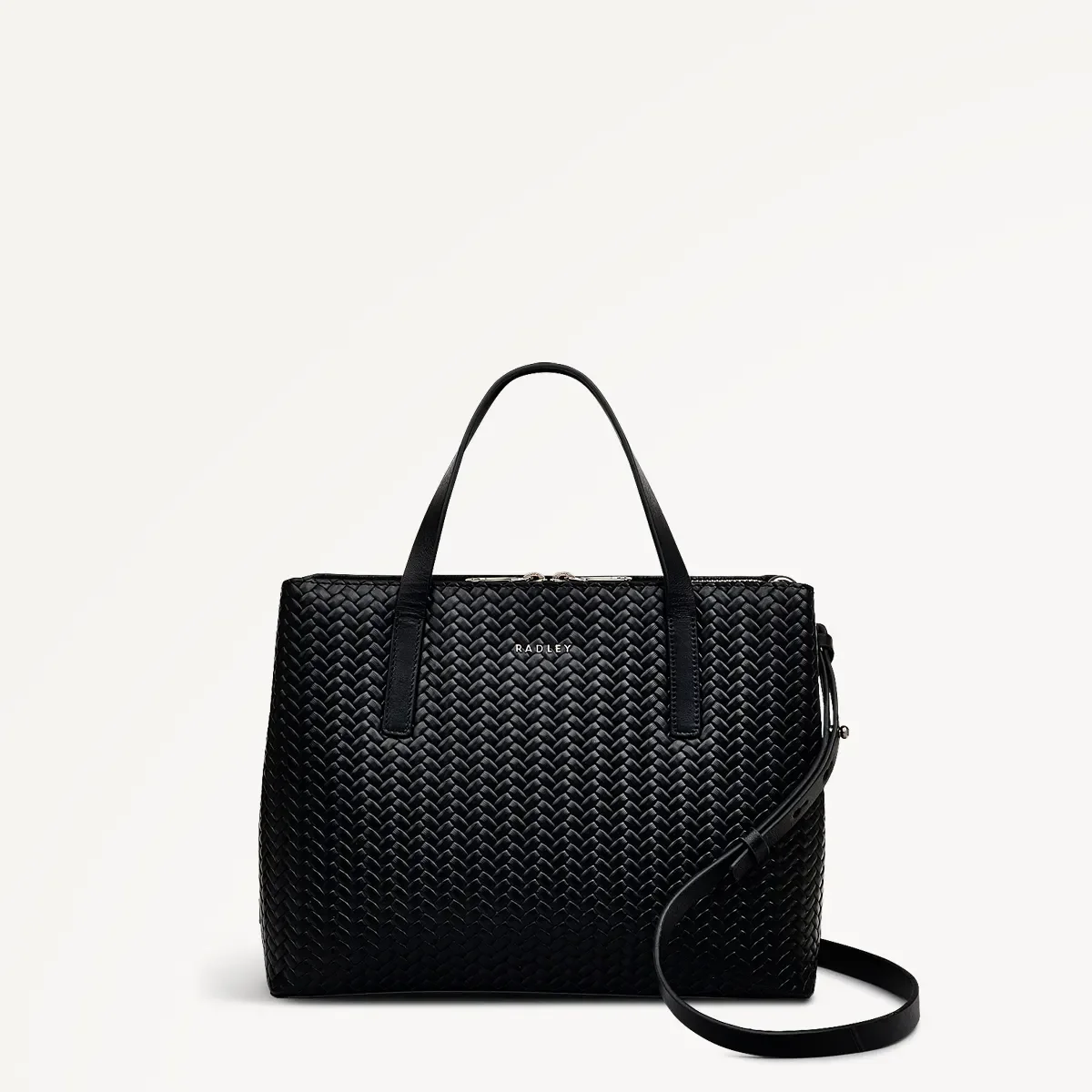 Radley Dukes Place Medium Zip-Top Grab Bag | Black Weave