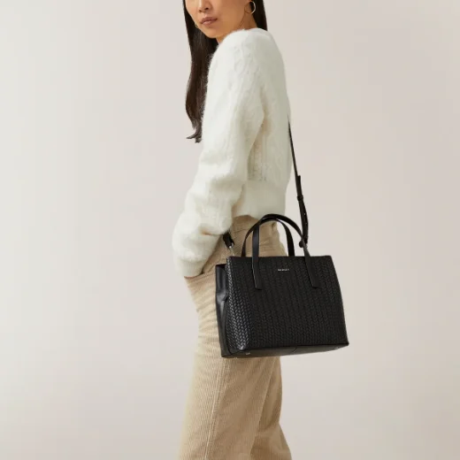 Radley Dukes Place Medium Zip-Top Grab Bag | Black Weave