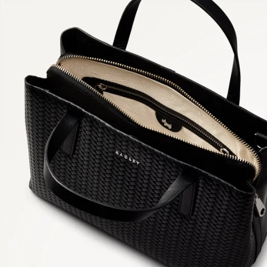 Radley Dukes Place Medium Zip-Top Grab Bag | Black Weave