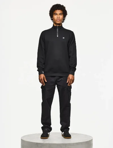 Weekend Offender Matisa Quarter zip Sweatshirt | Black