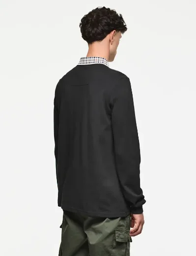 Weekend Offender Lindley Long Sleeve Polo | Black