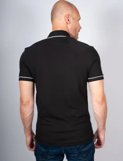 Lacoste Paris Stretch Piqué Polo Shirt | Black
