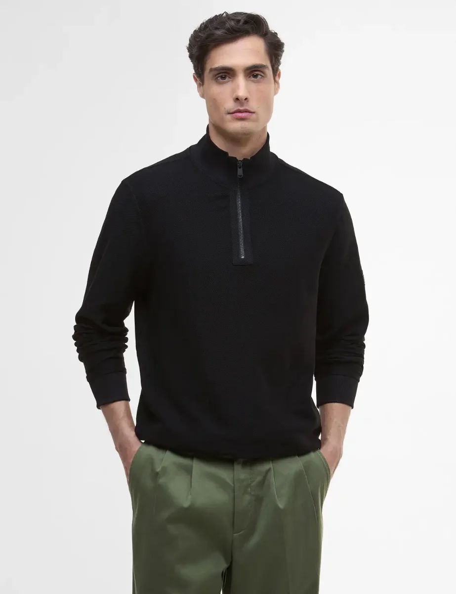 Barbour International Samuel Half-Zip Sweatshirt | Black