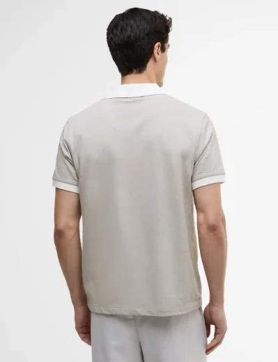 Barbour International Morley Oxford Polo | Whisper White/Brindle