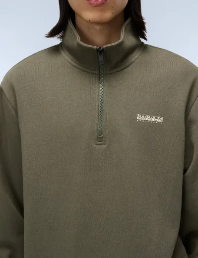 Napapijri B-Small Box Half Zip Sweat | Tea Leaf
