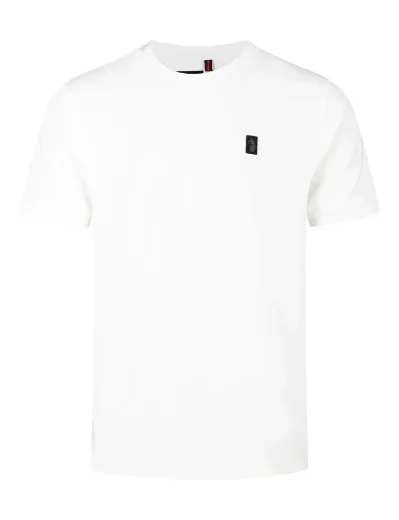 Luke Keswick Rib Detail Crew T-shirt | White