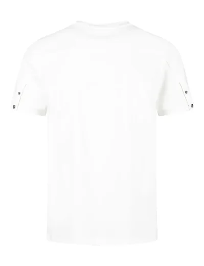 Luke Keswick Rib Detail Crew T-shirt | White