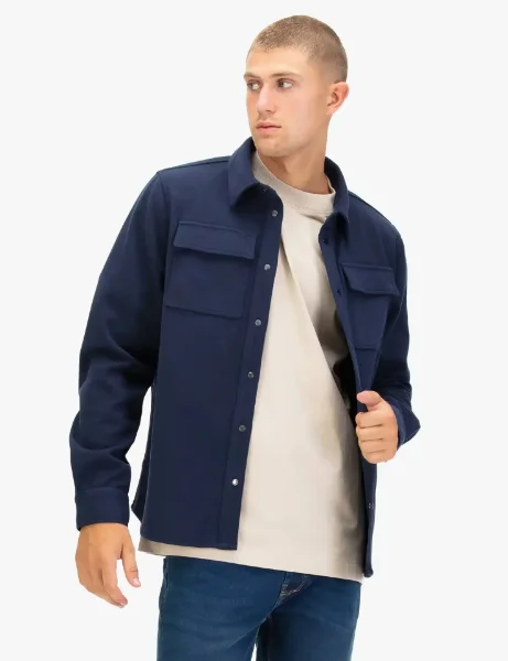 Luke 1977 Ettrick Overshirt | Dark Navy Luke 1977 Ettrick Overshirt | Dark Navy