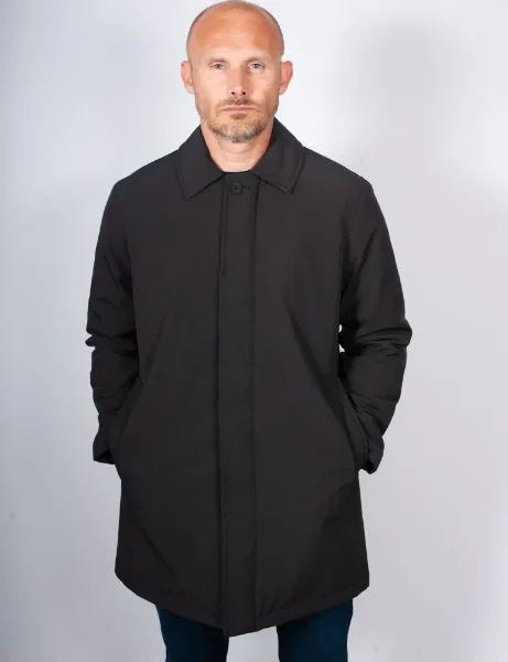 Aquascutum Soft Shell Trench Coat | Black Aquascutum Soft Shell Trench Coat | Black