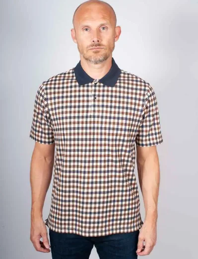 Aquascutum Active Icon Club Check Pique Polo 