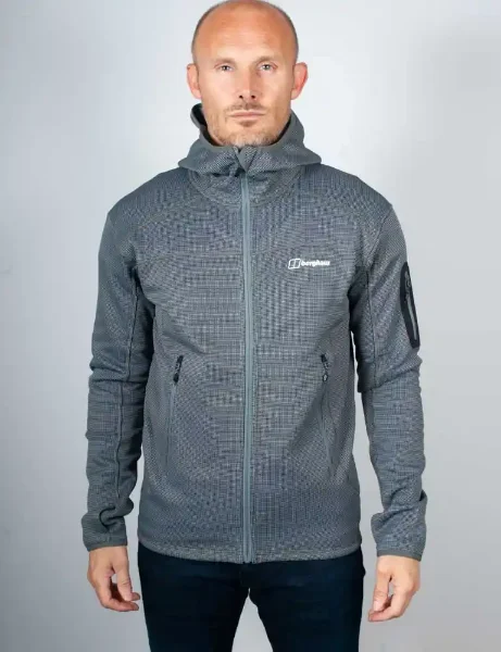 Berghaus Pravitle MTN Hooded Fleece Jacket | Grey/Dark Grey Berghaus Pravitle MTN Hooded Fleece Jacket | Grey/Dark Grey