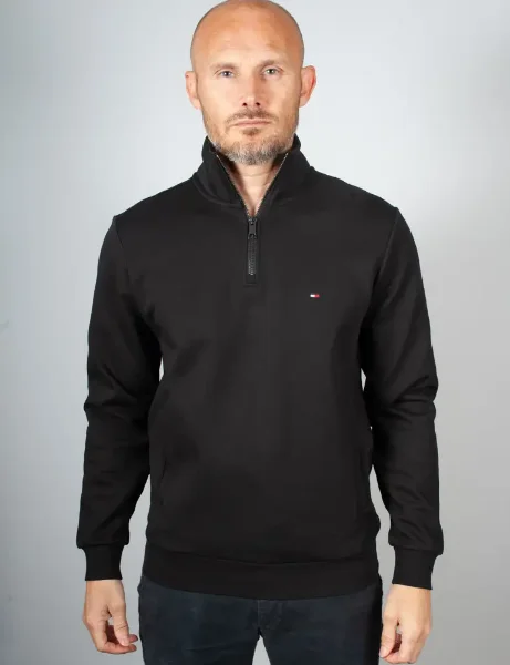 Tommy Hilfiger Essential Intechno Quarter Zip Sweater | Black Tommy Hilfiger Essential Intechno Quarter Zip Sweater | Black