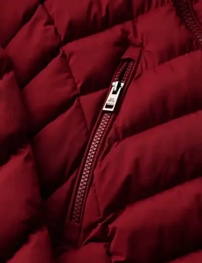 Superdry Womens Fuji Faux Fur Hood Mid Length Jacket | Wine Red