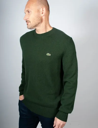 Picture of Lacoste Crew Neck Wool Jumper | Sinople Green