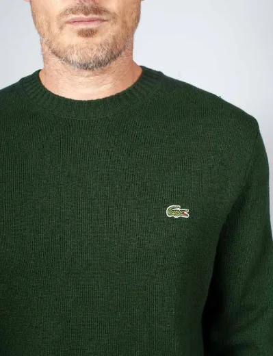 Picture of Lacoste Crew Neck Wool Jumper | Sinople Green