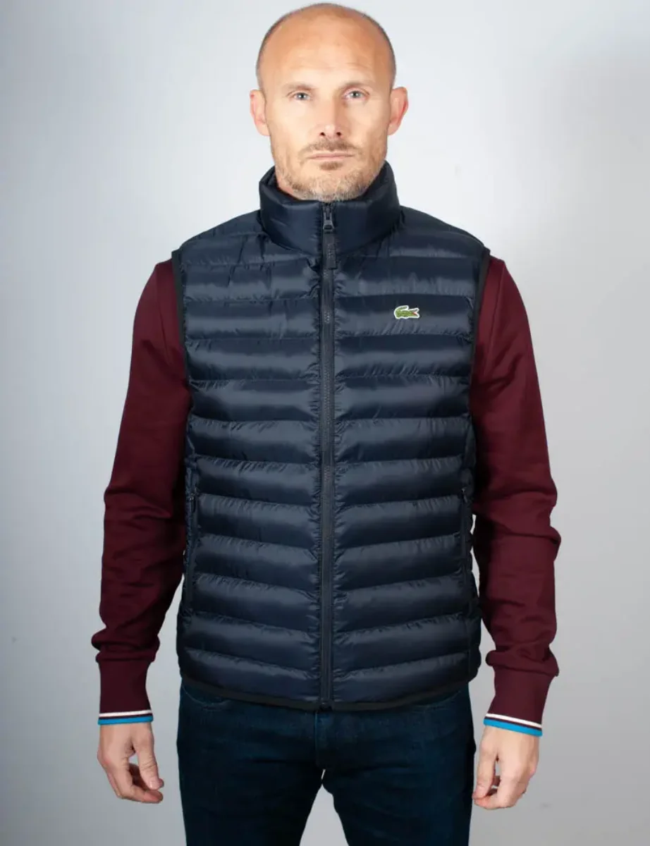 Lacoste Lightweight Water-repellent Gilet | Navy