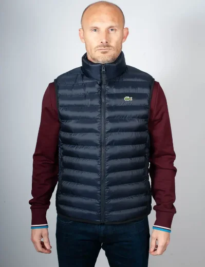 Lacoste Lightweight Water-repellent Gilet | Navy