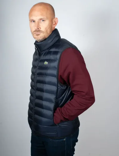 Lacoste Lightweight Water-repellent Gilet | Navy