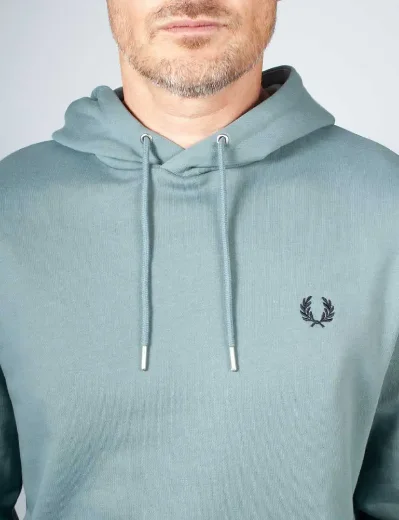 Fred Perry Tipped Hooded Sweatshirt | Stockport Blue