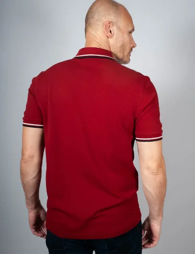 Fred Perry Twin Tipped Polo Shirt | Burnt Red / Black