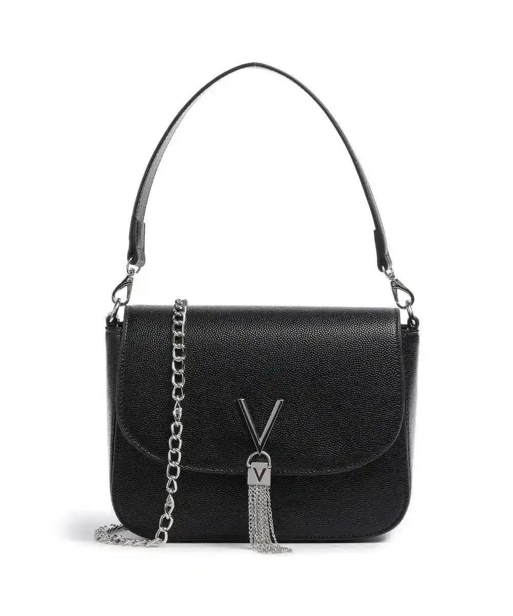 Valentino Divina Flap-over Shoulder Bag | Black