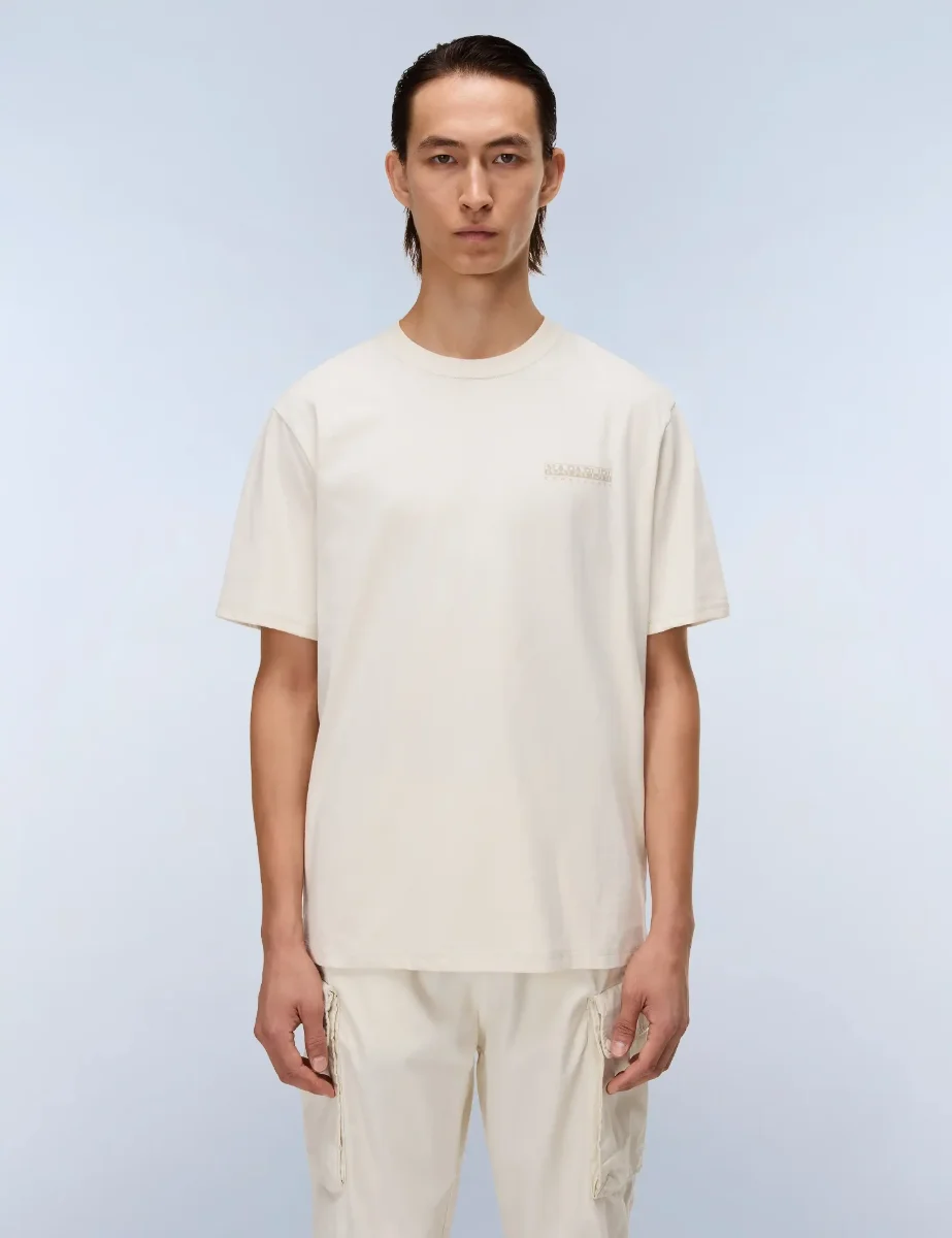 Napapijri S-Back Graphic T-Shirt | Beige Dimity