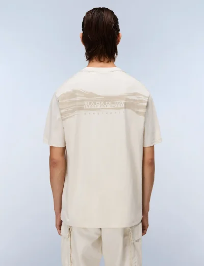 Napapijri S-Back Graphic T-Shirt | Beige Dimity