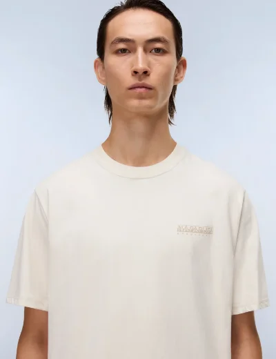 Napapijri S-Back Graphic T-Shirt | Beige Dimity