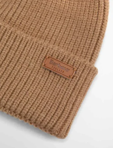 Picture of Barbour Dover Beanie Hat and Hailes Scarf Gift Set | Beige
