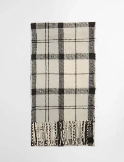 Picture of Barbour Dover Beanie Hat and Hailes Scarf Gift Set | Monochrome