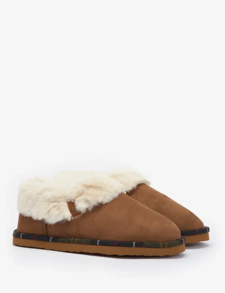 Barbour Womens Eloise Bootie Slipper | Camel