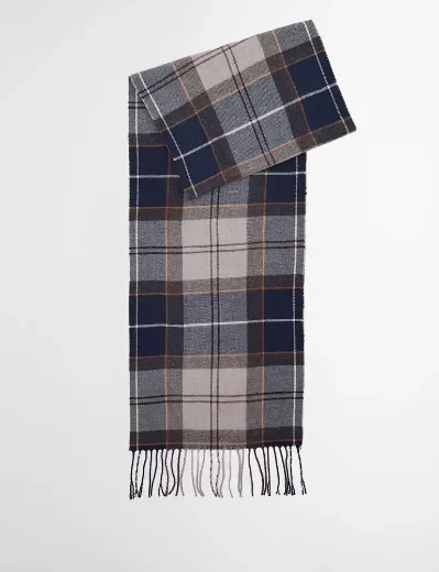 Barbour Galingale Tartan Scarf | Grey Midnight Tartan