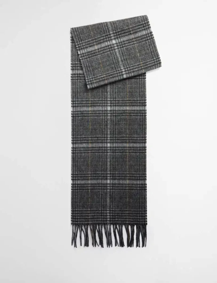 Barbour Danbrooke Lambswool and Cashmere Scarf | Grey