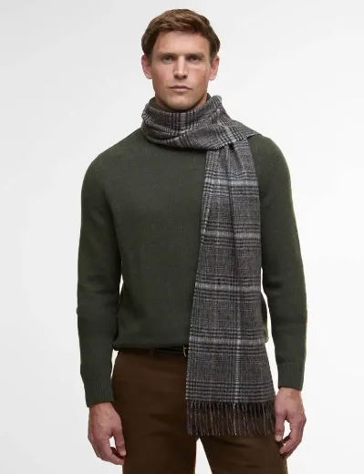 Barbour Danbrooke Lambswool and Cashmere Scarf | Grey