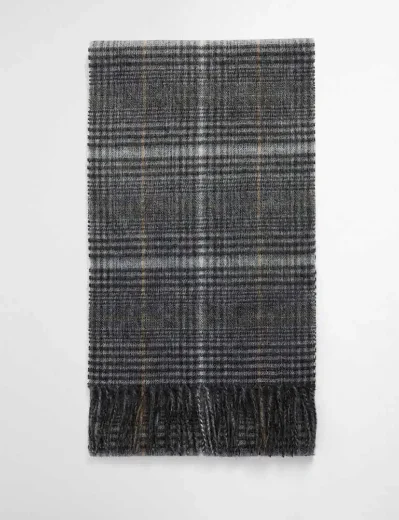 Barbour Danbrooke Lambswool and Cashmere Scarf | Grey