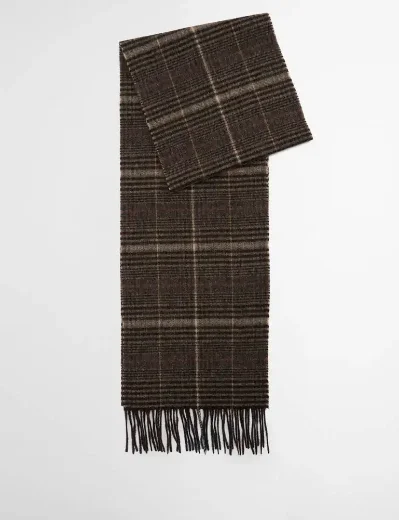 Barbour Danbrooke Lambswool and Cashmere Scarf | Oak