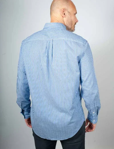Tommy Hilfiger Twill Stripe RF Shirt | Wedge Blue